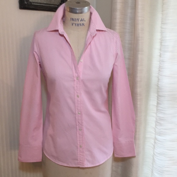 J Crew Pink & White Stripe Button Down - Picture 2 of 8